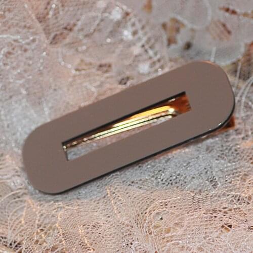 Factory Direct Supplies barrettes hot sale Hair clips solid color hairpin acrylie headwear for women girls