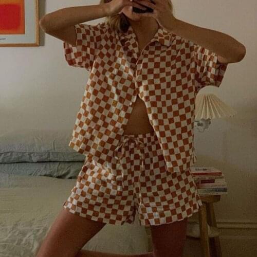 Ardm Casual Shorts Sets Floral Print костюм женский летний Fashion Plaid Tops Women 2021 Street Style Summer Two Piece Set Women