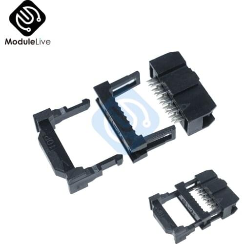 10PCS 2.54mm 2.54 MM Pitch 2x5 Pin 10 Pins IDC Female Header Socket Connector FC-10 Diy Kits