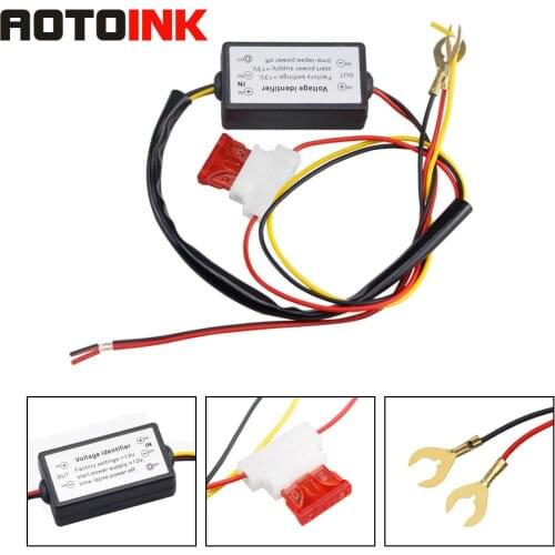 4PCS/10PCS DRL Controller Auto Car LED Daytime Running Lights Controller Relay Harness Dimmer On/Off 12-18V Fog Light Controller