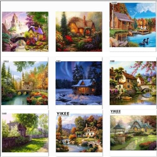 Diamond painting cross stitch,mosaic,rhinestone,The view cabin,round,5d,diy, Scenery,diamond embroidery NEW arrival
