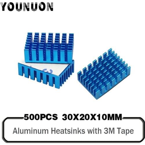 500PCS 30x20x10mm Aluminum Heatsink Radiator Computer Cooler Radiator for Electronic Chip