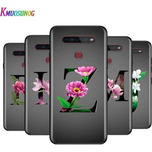English Letters Flowers For LG K22 K71 K61 K51S K41S K30 K20 2019 Q60 V60 V50S V50 V40 V35 V30 G8 G8S G8X ThinQ Phone Case