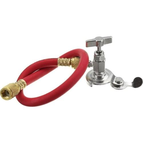 Car R12 R22 Recharge Measuring Hose Adapter Car Refrigerant Charging Hose Pipe Red Can Tap Tapper for Air Conditioning