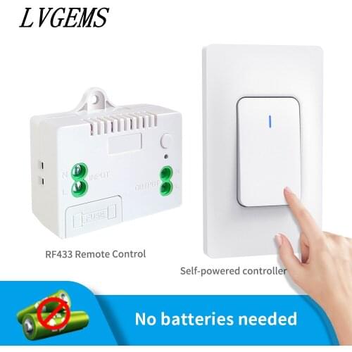 Interruttore telecomando Wireless Home 1gang interruttore a pulsante impermeabile a 2 vie senza batteria interruttore luce auto