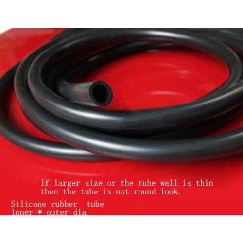 Black Silicone rubber tube inner x outer dia 1x2. 2x3 4 5 6 7 8, 4x6 7 8 mm pipe Hose plumbing fish tank aquarium water Drainage