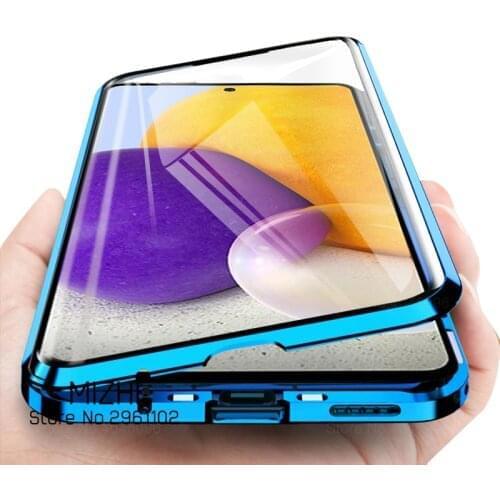 For Samsung A 72 Case 360 Magnetic Flip Cases For Samsung Galaxy A72 5G A 72 SamsungA72 Double Sided Glass Phone Cover Coque