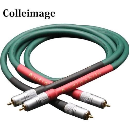 Colleimage Hifi Audio FA-220 7N OCC RCA plug RCA CD DVD player Speaker interconnect Nakamichi RCA interconnect Cable