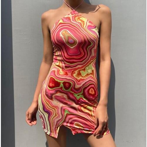 2021 Summer Women Dresses Printed Short Party Club Bodycon Strapless Sexy Mini Dress For Women Female