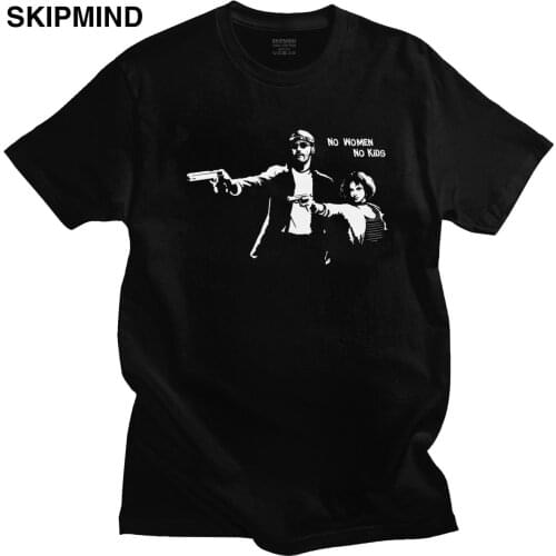 80s Film Leon The Professional T Shirt for Men Cotton Mathilda T-shirt Short Sleeve Natalie Portman Tshirt Luc Besson Movie Tee