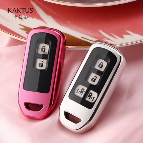 Soft TPU Key Case Key Cover for Honda N-BOX N-ONE N-WGN N-VAN Custom Wgn Custom Shop 2 3 4 Button Shell