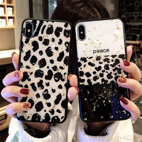 Bling splice Gold foil Leopard Soft phone Case For Xiaomi redmi 7 note 7 Pro Case note 5 pro mi 6 6X Mi 8 Lite Mi 9 Note 8 Cover