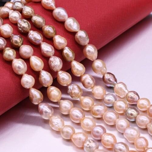 Natural Freshwater Pearl Irregular Pink Loose Beads For Jewelry Making 10-13 MM DIY Necklace Bracelet Earrings Craft Accessory