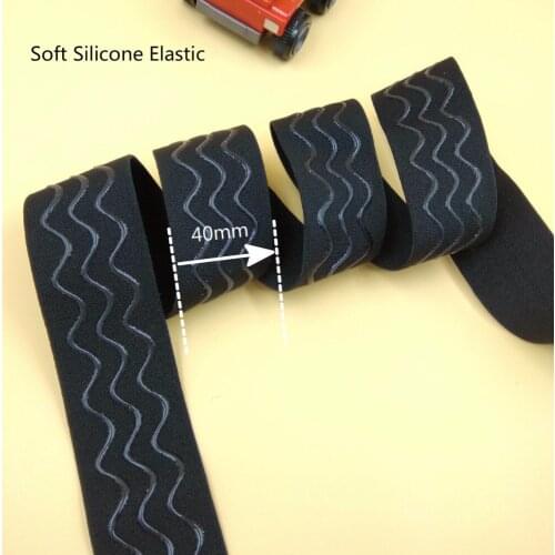 Nylon silicone elastic 4cm width non-slip Three waves gripper for sewing diy hand made knee wrist protectors