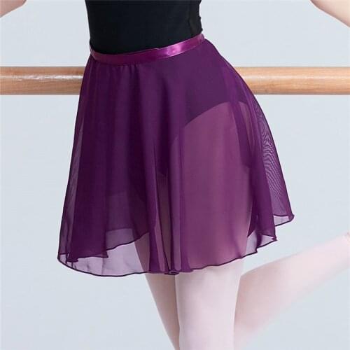 2021 Newest Adult Chiffon Ballet Dance Tutu Skirt Women Girls Gymnastics Wrap Skirt Training Ballet Skirts юбка Ballet Dancing