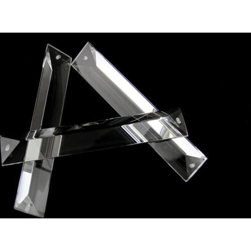 Trimming Triangle Crystal Clear Prism In 1 Hole/2 Holes Glass Chandeliers Pendants Parts Glass Lamp Drop Pendants