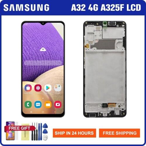 Original Screen for Samsung Galaxy A32 4G LCD Display Touch Screen Digitizer Part For Samsung A325 A325F SM-A325M SM-A325F/DS