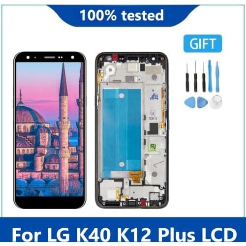 Original For LG K40 2019 X420 LMX420EMW LMX420EM LCD Display Touch Screen Digitizer For LG X4 2019 LCD With Frame
