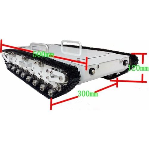 All Metal Heavy Weight Robot Tank Car Chassis 8.5KG Big Load Carry 30kg Obstacle Surmounting Crawler Tunnel Monitor Robotic Part