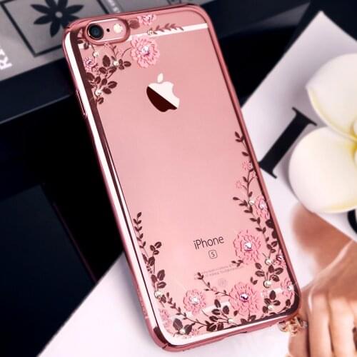 Kingxbar Bling Diamonds Crystal Case Cover For iPhone 7 Plus 8 Plus Luxury Brand Rhinestone Women Hard Shell Clear Shockproof