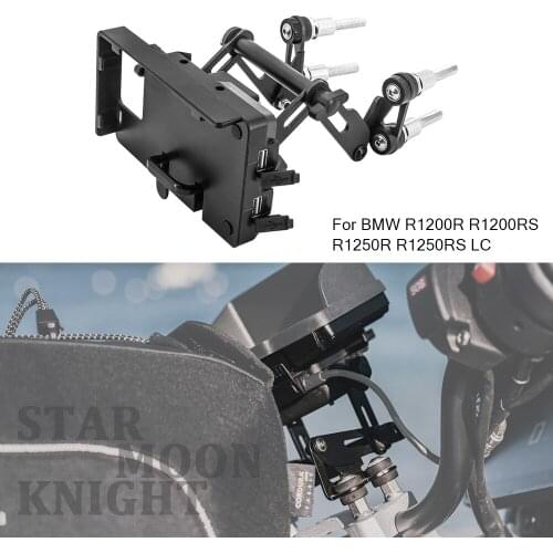 Motorcycle Adjustable Extend Stand Holder Mobile Phone GPS Navigation Plate Bracket For BMW R1200R R1200RS R1250R R1250RS LC