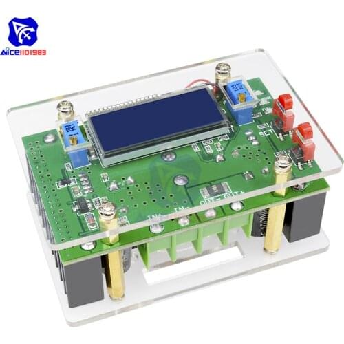 Diymore CC/CV Adjustable DC-DC DC 10-60V to DC 10-32V 10A Step Down Buck Converter Power Supply Module LCD Display with Case