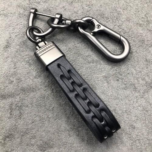 Luxury Gift Key Chains Rings Holder Braided Rope Men PU Leather Car Keychain Durable Vintage High Quality Fashion Keyring Auto