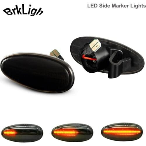 2Pcs Dynamic Amber LED Side Marker Light Tuan Signal Lamps For Mitsubishi Outlander Lancer Freeca Pajero Eclipse Galant Space