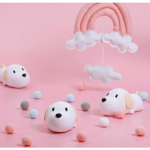 Cute Wang Lamp Charged Lamp Silicone Baby Tummy Bedside Puppy Sleep Light With Touch USB Creative Dog Timing Drop shipping