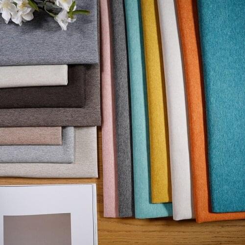 Linen Fabric Smooth Breathable Skin-friendly Per Meter Handmade DIY Sofa Tablecloth Pillow Cloth Fabrics for Dress Home Textile