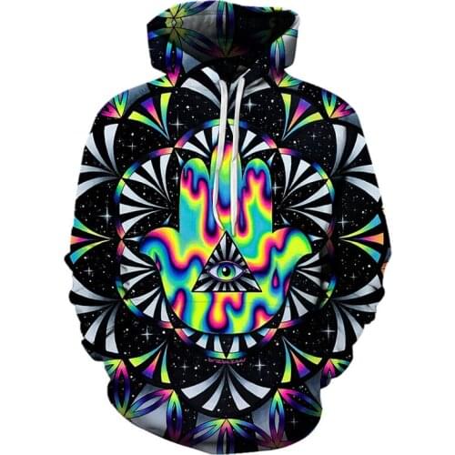 Colorful Geometric Mens Hoodies Latest Geometric 3D Hoodies Sweatshirt Young Loose Casual Sportswear Spring Autumn Coat Street
