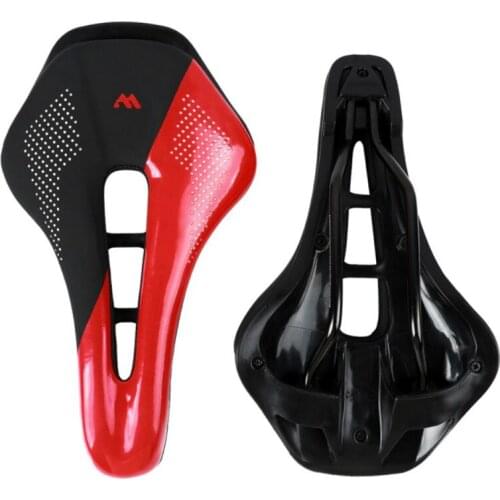 Bicycle Shockproof Saddle Breathable PU Leather Hollow Cushion Comfortable Road MTB Bike Saddle GEL Polyurethane New