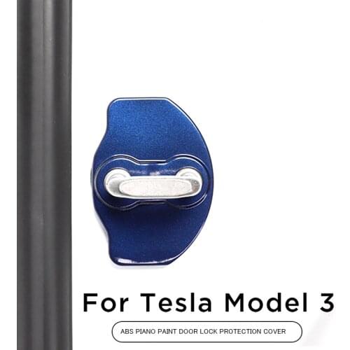 Car Door Lock Protective Cover for Tesla Model 3 Door Stopper Cover Protective Cover Dustproof Rustproof Cover Accessories
