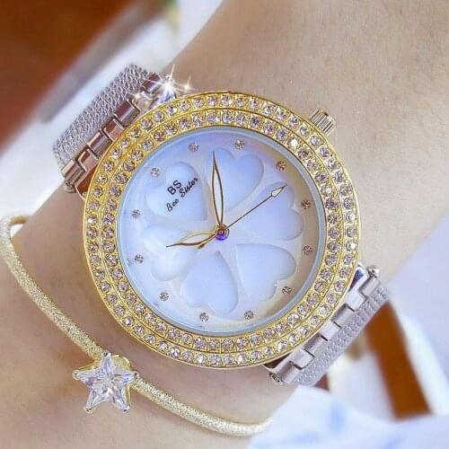 SERYNOW Womens Watch Simple Diamonds Style Stainless Steel Mesh Strap Thin Watches Fashion Ladies Wrist Watches Rhinestone