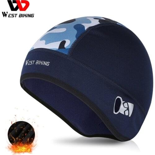 WEST BIKING Winter Cycling Caps Keep Warm Windproof Outdoor Sport Cycling Helmet Liner Road MTB Bike Riding Motorcycle Cap