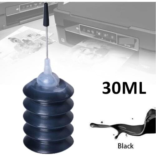 1pc Non-toxic Black Refill Dye Ink 30ml Universal Ink Cartridge Refill Kit Fit For HP Canon Brother Printer