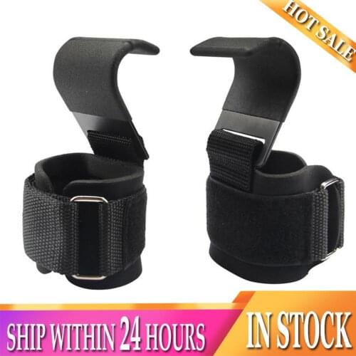 2Pcs Weight Lifting-Hook Hand-Bar Wrist Straps Glove Weightlifting Strength Training Gym Fitness Hook Weight Lifting Gloves