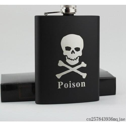 20pcs 8OZ Hip flask 8 Ounce Flagon Alcohol Bottle Portable Black Whiskey Vodka Stainless Steel
