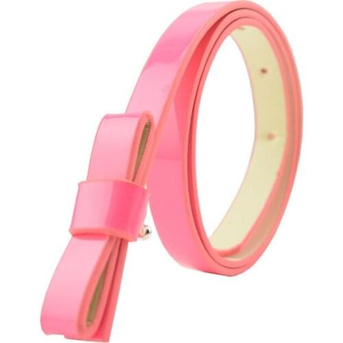 2021 Multicolor Optional 100% Of New Goods Wholesale Fashion Joker Bowknot Adornment Kids Belt Female High Quality PU Belt