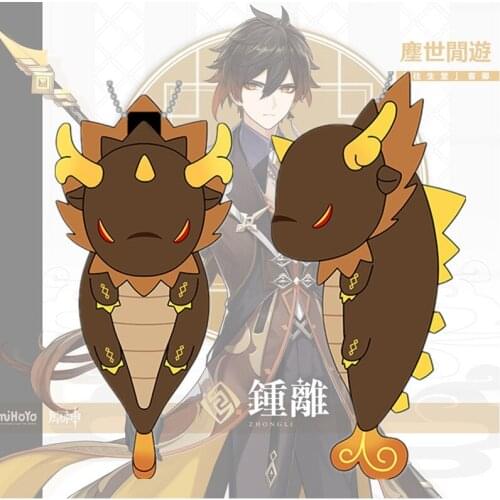 Anime Genshin Impact Peripheral Zhongli Dijun Xianzu Faxu Plush Pendant Bag Ornament Doll Cosplay Props accessories