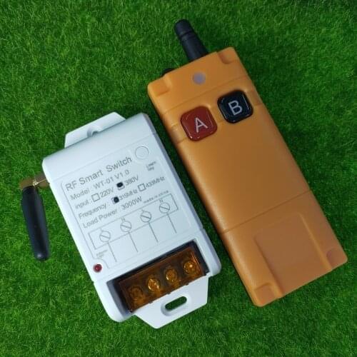 3000W RF Wireless AC 380V Remote Control Switch 1CH 30A Receiver Industrial Transmitter forwater pump lighting universal