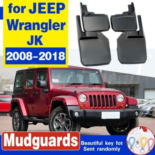 4PCS FRONT+REAR MUD FLAPS FIT FOR JEEP WRANGLER JK 2007-2016 MUD FLAP SPLASH GUARDS FENDER 2015 2014 2013 2012 2011 2009 2010