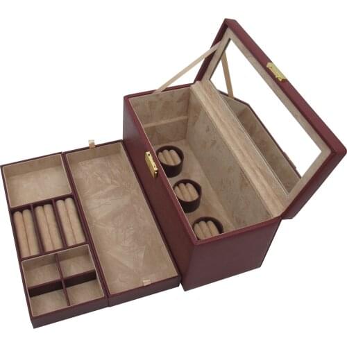 Cordays - Compact Jewellery Box with Mirror, 2 Lift out Trays and Lock
