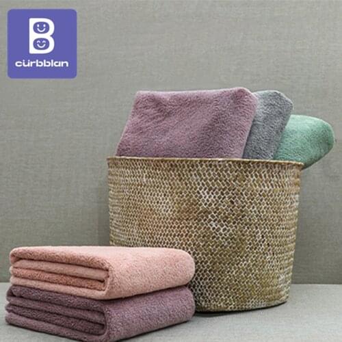 Curbblan 34*70cm Face Towel Bath Towels For Home Soft Towels Bathroom Bath Towel Washcloths 4 Colors Super Absorbent Adult Kids