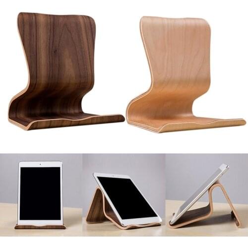 Arrival SAMDI Wooden Universal Tablet PC Phone Stand Holder Bracket for iPad Samsung Tab Holder Bracket