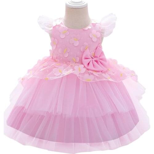 Baptism Party Dress for Infant Baby Girl Dress 0-24M 1 Year Baby Girls Birthday Dresses Lace Pageant Vestido Princess Dress