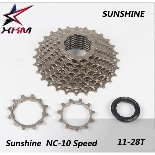 SUNSHINE 10 speed highway bicycle variable speed cassette flywheel light 11 - 28 road bike folding bike Bicycle parts