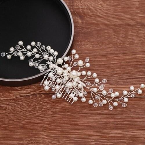 Pearl Hair Comb Hair Accessories Wedding Headpiece Bridal Hair Jewelry Handmade Bridal Hair Comb Women Wedding Head Ornaments