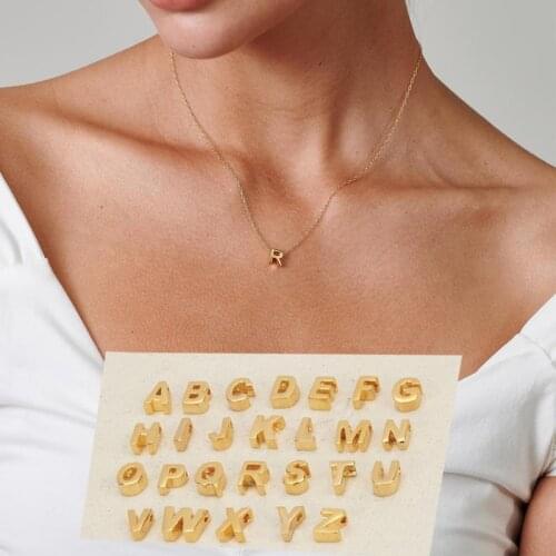 Tiny Letter Initial Neckalce Pendant for Women Choker Collar Adjustable Chain Bridesmaid Minimalist Jewelry