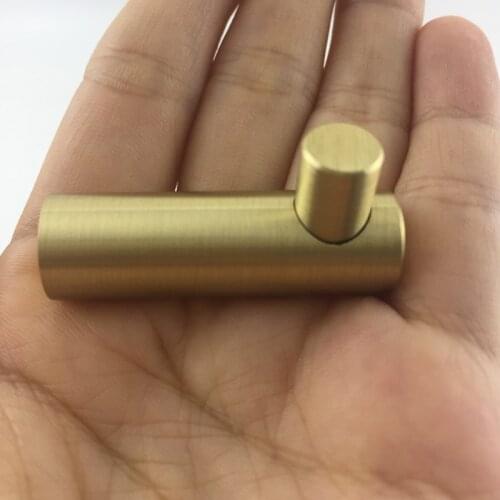 Brass Coat Rack Wall Mounted Towel Hooks Metal Bathroom Hooks Kitchenware Organizer Wall Hat Key Hooks-4Pack